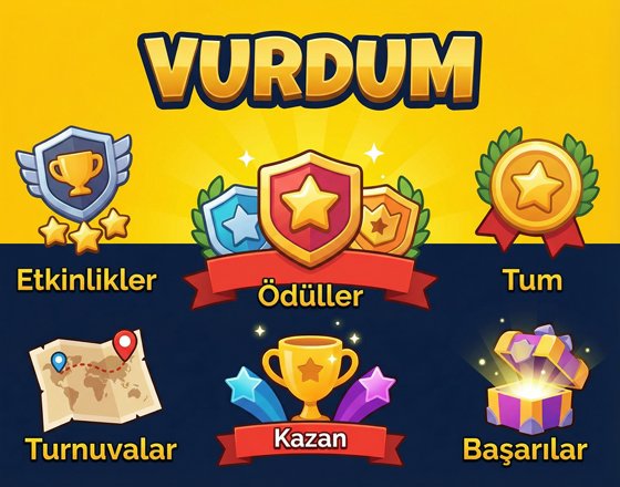 Vurdum oyun içi etkinlikler, sezon görevleri ve ödül sistemi görseli