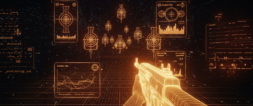 FPS oyunlarında ısınma rutini ve nişan pratiği görseli